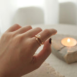 18K Double Line Pearl Ring - NOV ACCESSORIES