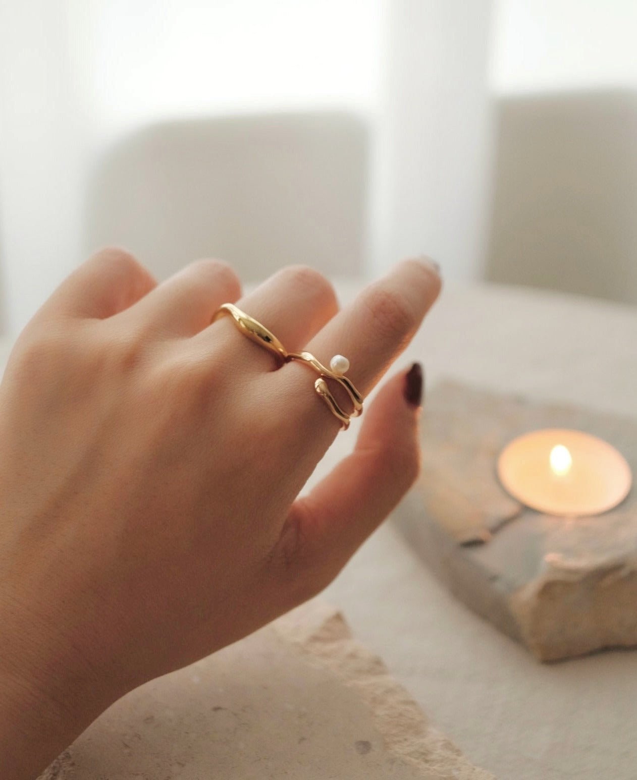 18K Minimalism Line Ring - NOV ACCESSORIES