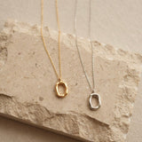 18K Simple Oval Necklace - NOV ACCESSORIES