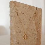 18K Simple Oval Necklace - NOV ACCESSORIES