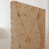 18K Simple Oval Necklace - NOV ACCESSORIES