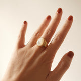 Vintage White Agate Ring