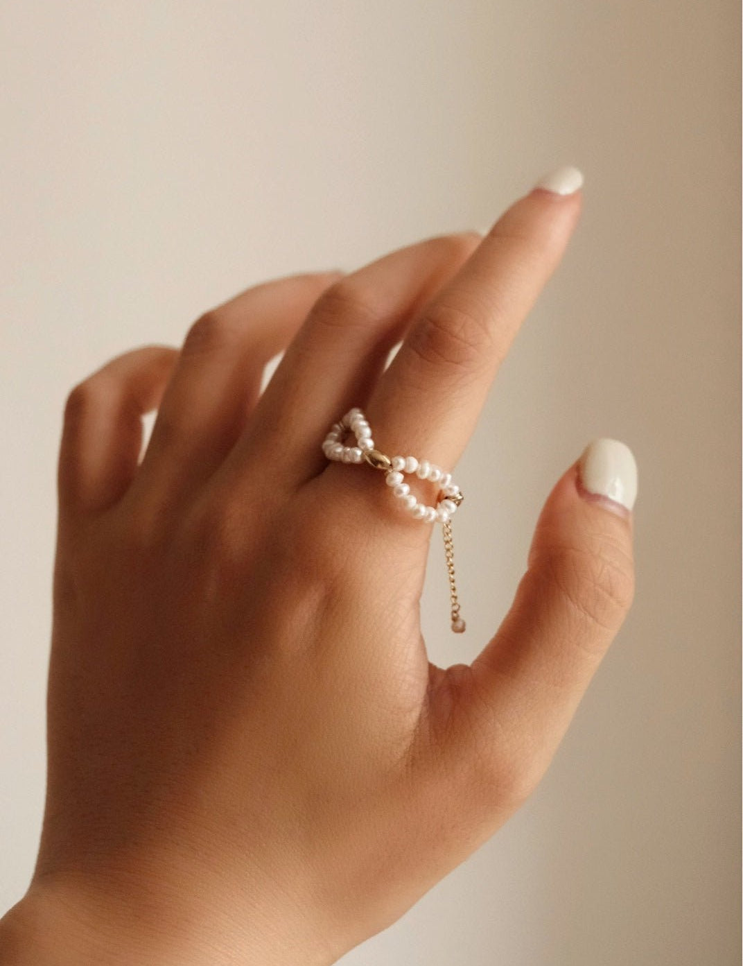 Adjustable Pearl Bow Ring - NOV ACCESSORIES