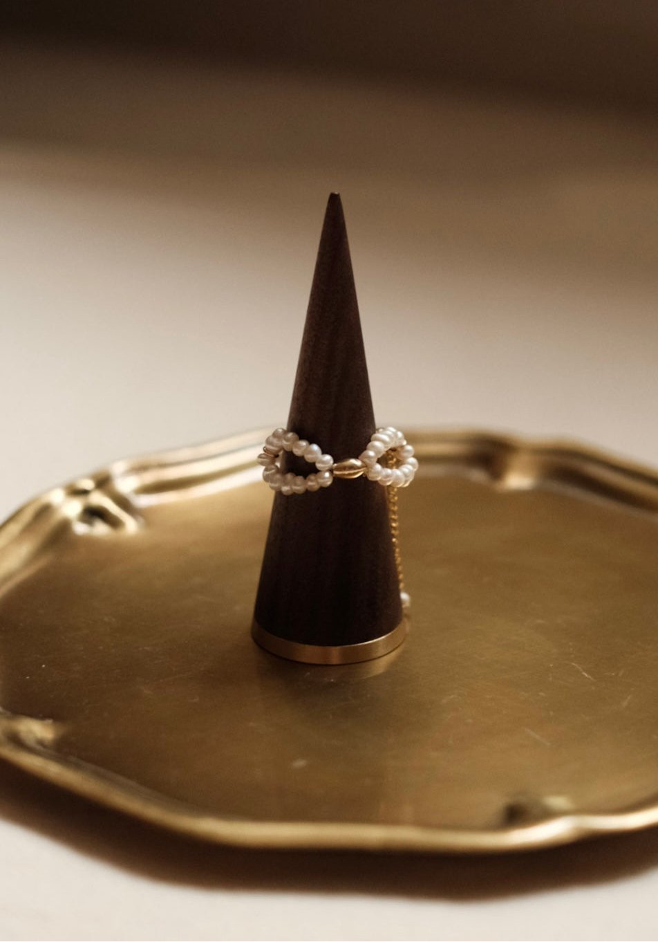 Adjustable Pearl Bow Ring - NOV ACCESSORIES