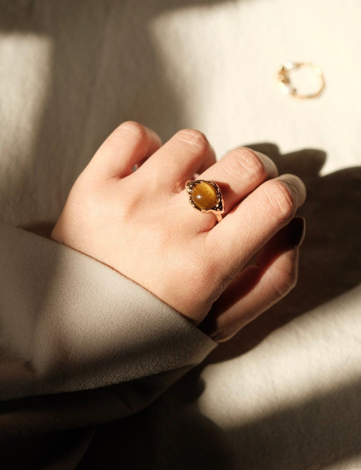 Amber Tiger Eye Ring - NOV ACCESSORIES