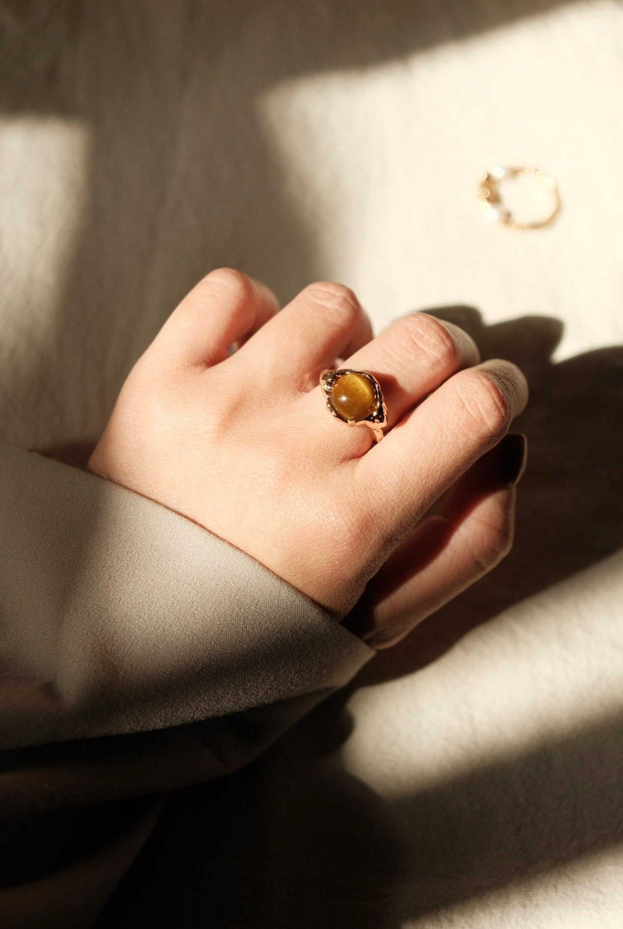 Amber Tiger Eye Ring - NOV ACCESSORIES