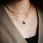 Black Zircon Pendant Necklace - NOV ACCESSORIES