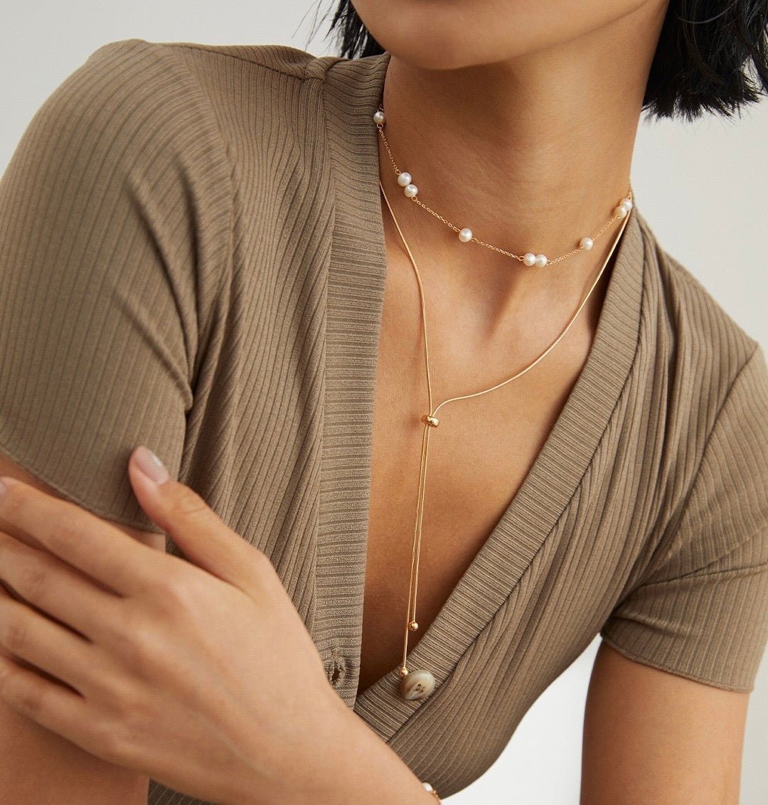 Glamorous Pearl Necklace - NOV ACCESSORIES