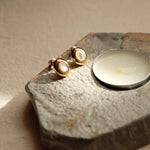 Oval White Agate Earring - NOV ACCESSORIES