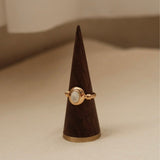 Oval White Agate Ring - NOV ACCESSORIES