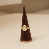 Oval White Agate Ring - NOV ACCESSORIES