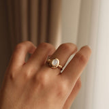 Oval White Agate Ring - NOV ACCESSORIES