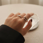 S925 Double Line Pearl Ring - NOV ACCESSORIES