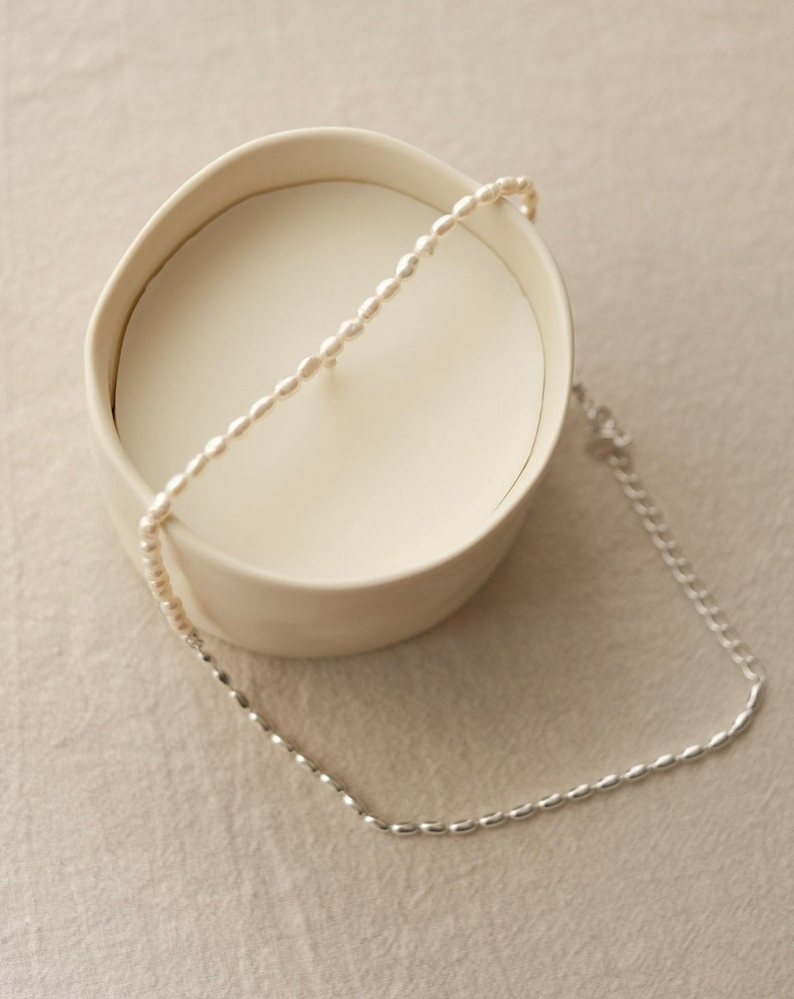 S925 Lunar Bean Pearl Necklace - NOV ACCESSORIES