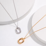 S925 Simple Oval Necklace - NOV ACCESSORIES